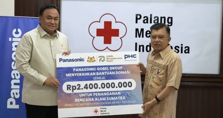 PMI Terima Donasi Rp2,4 Miliar dari Panasonic Gobel Group untuk Rehabilitasi Bencana di Sumatera