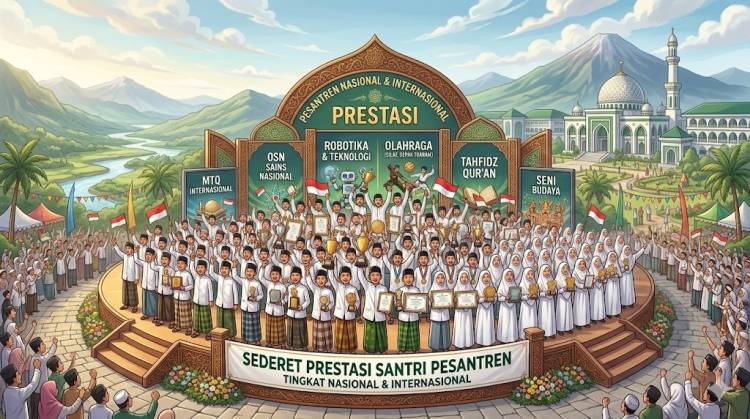 Bangga! Sederet Prestasi Santri Pesantren di Tingkat Nasional dan Internasional