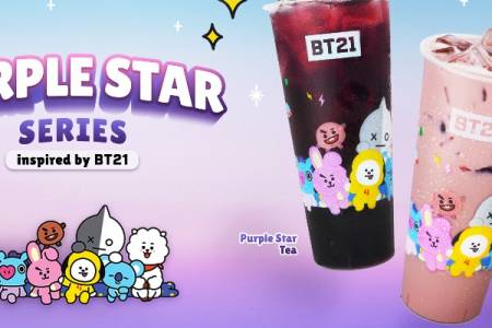 Chatime Gandeng BT21; Rilis Minuman Purple Star Series