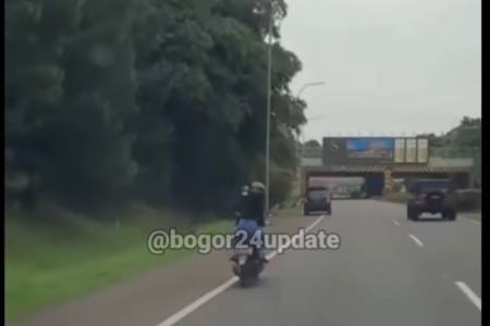 Polisi Akan Cek Wanita Pengendara Motor yang Masuk Tol di Bogor