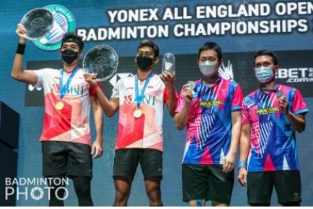 Pasangan Ganda Putra Bagas / Fikri Juara All England 2022