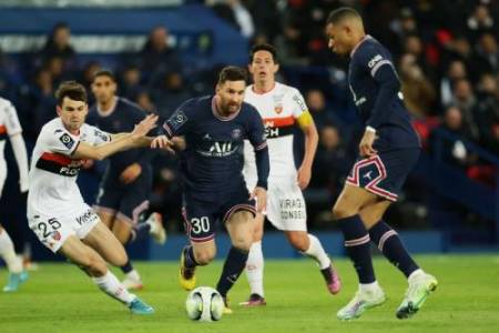 Liga Prancis 2021-2022: PSG Pesta Gol vs Lorient, Lionel Messi, Mbappe, dan Neymar Jr Menggila