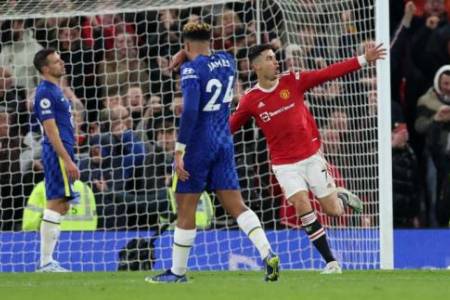 Liga Inggris Semalam : Ronaldo Selamatkan Wajah MU dari Kekelahan dari Chelsea