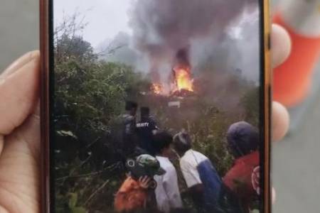 Pesawat Helikopter Latihan Jatuh di Kawasan Ciwidey