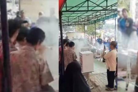 Heboh Pilkades Tigaraksa Tangerang:  Kotak Suara Tiba-tiba Keluarkan Asap