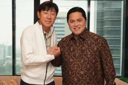 Erick Thohir Sumringah kembali Bertemu STY yang Siap Bekerja untuk Timnas Indonesia