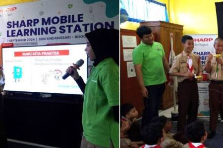 Program Sharp Mobile Learning Station Tingkatkan Minat Literasi Siswa SD