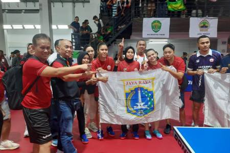 Putri Jakarta 'Menggila', Libas Jatim 3-0 untuk Gapai Emas Tenis Meja Beregu