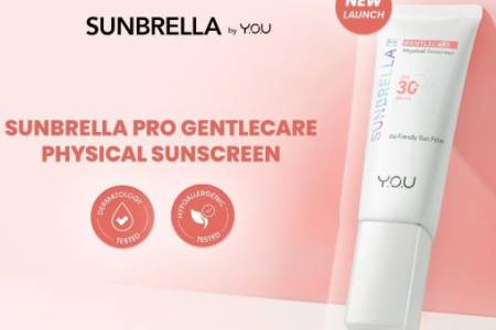 Sunbrella Pro Gentlecare Physical Sunscreen SPF 30+ PA+++, Aman untuk Balita Hingga Orang Dewasa & Kulit Sensitif