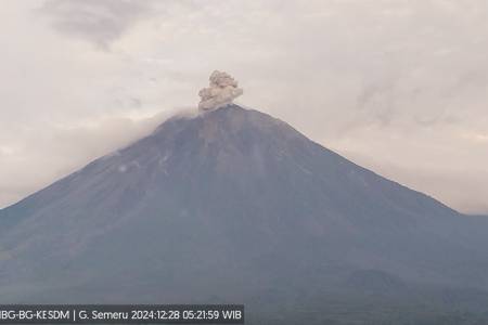 Pagi Ini,  Gunung Semeru Meletus!