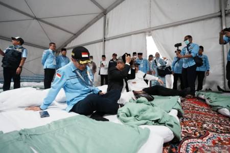 Pastikan persiapan Rampung, Menag Nasarudin Umar Tinjau Tenda di Arafah