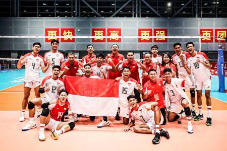 Timnas Voli Indonesia U-21 Tumbangkan Tunisia