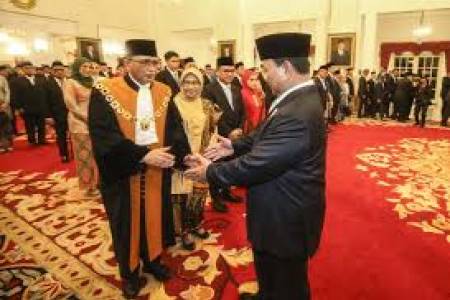 Prabowo Lantik Suharto Jadi Wakil Ketua MA Bidang Yudisial