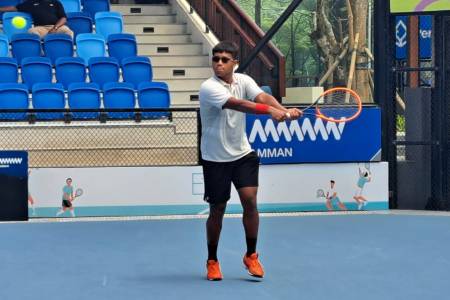 Renaldi Aqila Arifadli Salim Gagal Hadang  Stefan Storch di Babak Penyisihan Amman Men's World Tennis Championship seri V