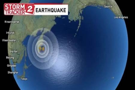 Gempa Bumi M7,8  Landa Lepas Pantai Semenanjung Kamchatka Timur Rusia