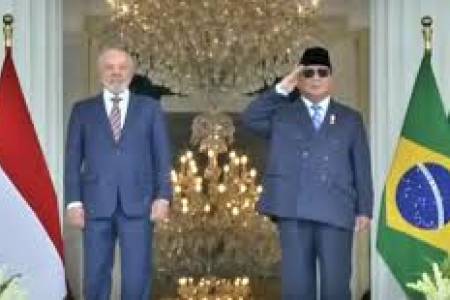 Presiden Prabowo Sambut Presiden Brasil di Istana Merdeka