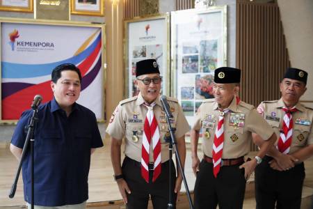 Menpora Erick Sinergikan Program Kemenpora dengan Program Kwarnas Hingga Lahirkan Saka Olahraga