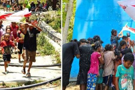 Pipa Sepanjang 8,2 Kilometer Alirkan Air Bersih bagi Warga di Fafinesu, NTT