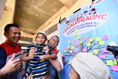 Pertamina Peduli Hadirkan Trauma Healing bagi Anak Terdampak Bencana Sumatra