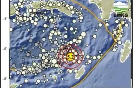 Gempa Magnitudo 5,2 Guncang Maluku Tenggara