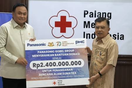 PMI Terima Donasi Rp2,4 Miliar dari Panasonic Gobel Group untuk Rehabilitasi Bencana di Sumatera