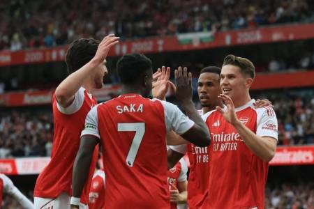 Liga Inggris: Arsenal Gilas Fulham 3-0, Kini Berjarak 6 Poin dar Manchester City